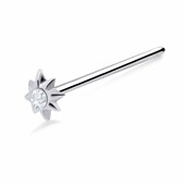 Beautiful Floral Straight Nose Stud NSKA-797